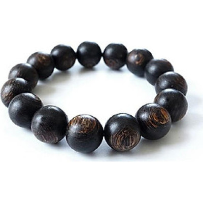 Vòng Tay Trầm Sánh Hạt Tròn Cao Cấp Size:14mm