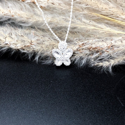 Dây Chuyền Hồ Điệp Đính Đá Nhân Tạo Cao Cấp Sáng Bền Đẹp Chính Hãng Bạc Hiểu Minh DMD504