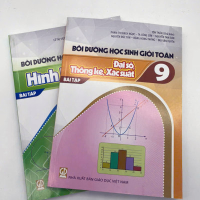 Combo: Bộ Sách Bồi dưỡng Học sinh giỏi Toán 9 (BT Đại số, Thống kê, Xác suất + Hình học)