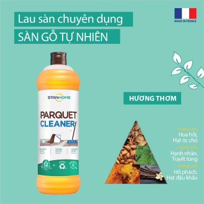 Nước lau sàn gỗ đậm đặc nguyên liệu tự nhiên Stanhome Parquet Cleaner 1000ml