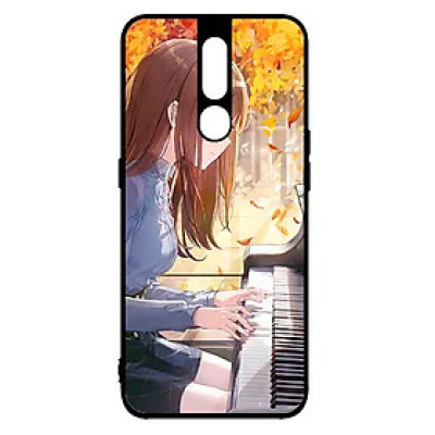 Ốp Lưng in cho Oppo F11 Pro Mẫu Nàng Đánh Đàn Piano - Hàng Chính Hãng