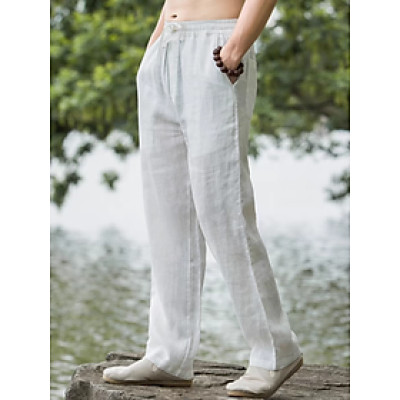 quần nam đũi linen đi biển