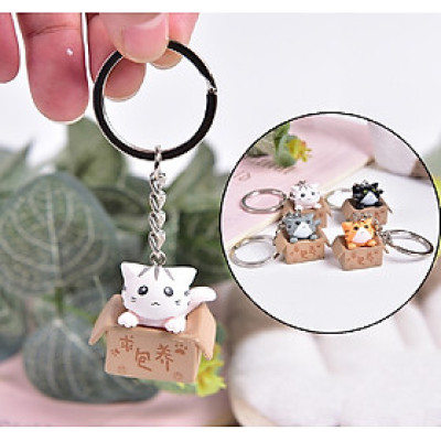 Móc Khóa Mèo Con Trong Hộp 3x2.5cm - HENRYSA