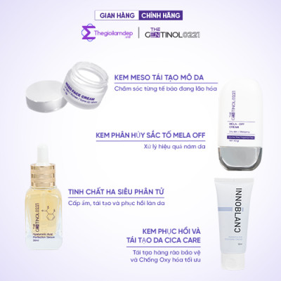 Combo Kem Dưỡng Trắng, Căng Bóng Da, Chống Lão Hoá The Gentinol 0221