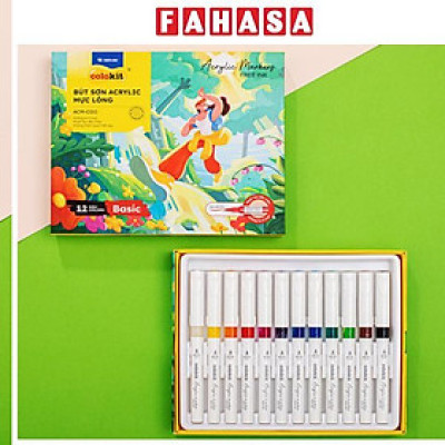 Hộp 12 Bút Sơn Acrylic Mực Lỏng - Colokit ACM-C011