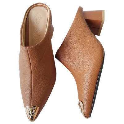 Dép Cao Gót Nữ BIGGBEN Da Bò Cao 6 Phân DCG81