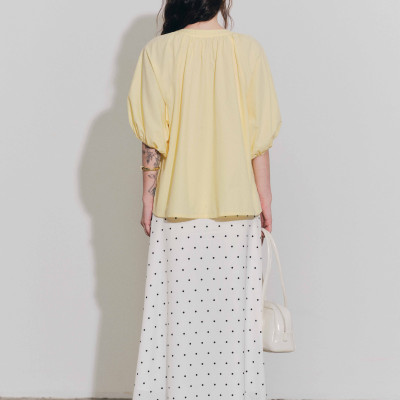 DOTTIE - Chân váy lụa midi - Trắng - S0292