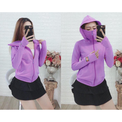 Áo khoác chống nắng nữ nỉ da cá thời trang -Xanh lá