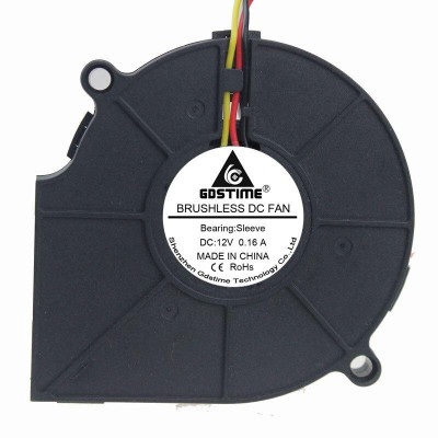 1 Quạt Tản Nhiệt Không Chổi Than Dc 12v 75mm 3pin 7515s 75x75 X 15mm