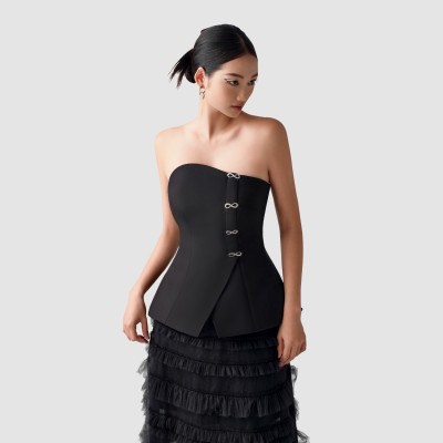 Áo cúp ngực dáng peplum Alva thiết kế cao cấp WHITE CHIC