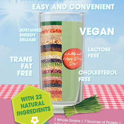 Hộp Bột ngũ cốc dinh dưỡng cao cấp 22 Complete Nutrimix - Wheat Grass (Mầm lúa mì) - 750g