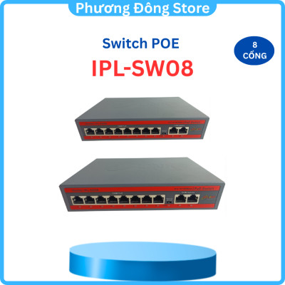 Switch PoE IPL-SW162 16 cổng Cổng + 02 Up-link chuyên dụng cho CCTV camera - Hàng chính hãng