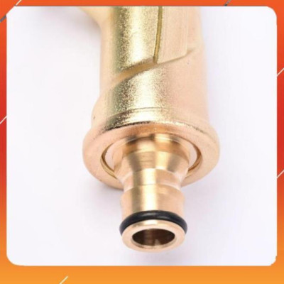 Bộ dây vòi xịt nước rửa xe, tưới cây , tăng áp 3 lần, loại 3m, 5m 206701-3 đầu đồng,cút nối nhựa vàng+  đai