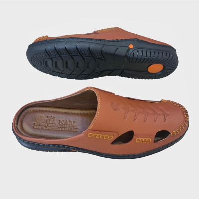 Dép Bít Mũi Nam HÀ NAM Da Bò Thật Cao Cấp GSB20106