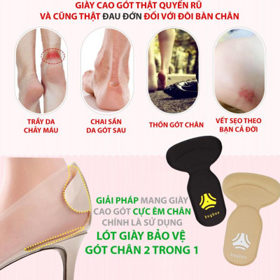 Lót giày cao gót chống rộng, chống trầy gót cực êm chân cao cấp- buybox - BBPK09