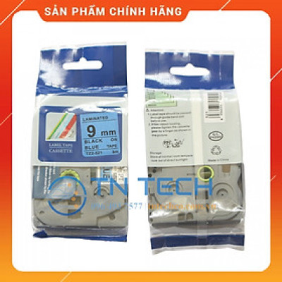 Nhãn In Tz2-521 - Đen nền dương 9mm x 8m - Dùng cho máy in BROTHER - AIMO - PUTY [Hàng Nhập Khẩu]
