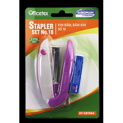 Combo bấm kim Officetex OT-CST004 (1 bấm kim, 1 hộp kim bấm)