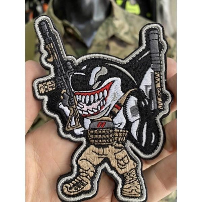 Patch_velcro cá mập chiến binh