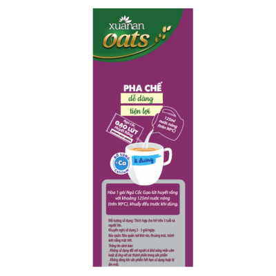 Combo 2 túi: Ngũ Cốc Gạo Lứt Huyết Rồng 400G + Ngũ Cốc Yến Mạch Hạnh Nhân Hạt Chia 400G[ít đường](Tặng Kèm 2 Túi Yến Mạch 150G)