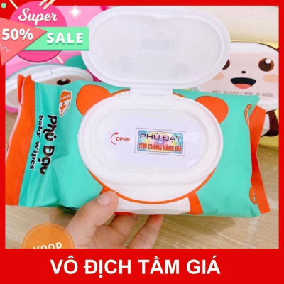 Khăn Giấy Ướt Baby Gấu Trúc Phú Đạt 120 PCS An Toàn Tiện Lợi