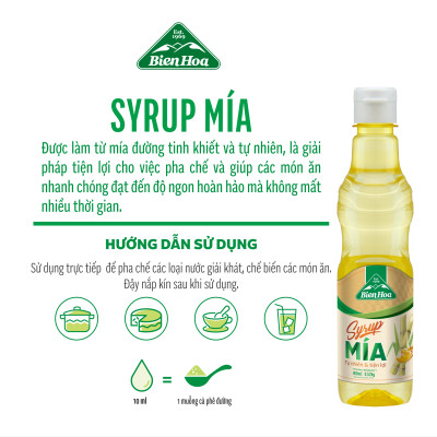 Combo 6 Chai Syrup Mía Biên Hòa 700ml/Chai