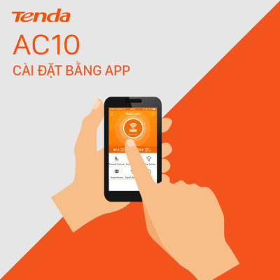 Bộ Phát Wifi Tenda AC10 Băng Tần Kép Chuẩn AC 1200Mbps - Hàng Chính Hãng