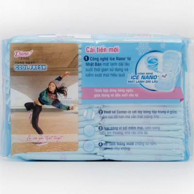 Bộ 3 Gói Băng Vệ Sinh Diana Hàng Ngày Cool Fresh (40 miếng/Gói)