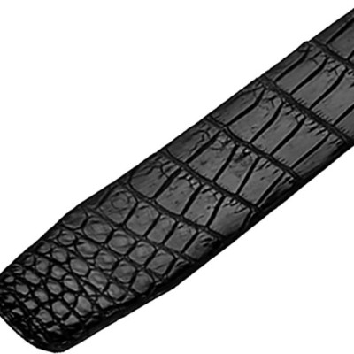 Thắt Lưng Nam Da Cá Sấu Gai Đuôi Đầu Kim Bản Lớn Huy Hoàng HT4715 - Đen