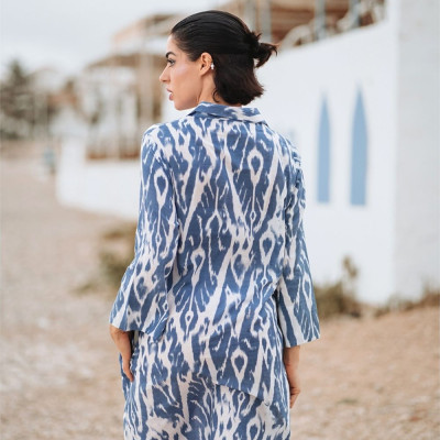 Đầm Sơ Mi Kết Cườm Cotton Isla Bonita