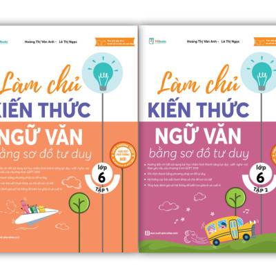 Sách - Combo Làm chủ kiến thức Ngữ Văn bằng sơ đồ tư duy lớp 6 - Tập 1 + 2 (MC)