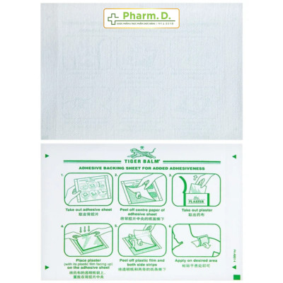 Hộp miếng dán Tiger Balm Plaster - RD Haw Par giảm mỏi cơ, đau và nhức cơ size (7cm x 10cm) và (10cm x 14cm)