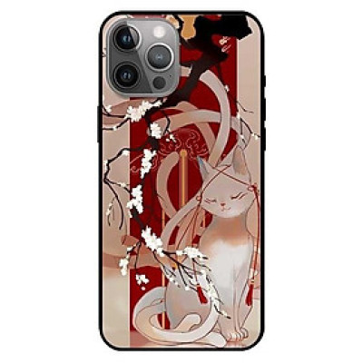 Ốp lưng dành cho Iphone 12 Mini - Iphone 12 - Iphone 12 Pro - 12 Pro Max - mẫu Mèo Cành Hoa Đàoo