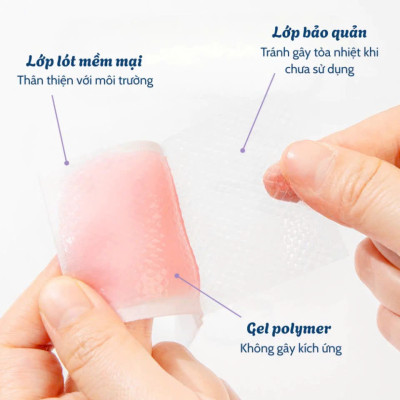 COMBO  4 Miếng Dán LÀM MÁT Cơ Thể ĐIỆN THOẠI Gel Làm Mát Chống Nóng Bạc Hà Tác Dụng 8 Tiếng Không Kích Ứng Da 