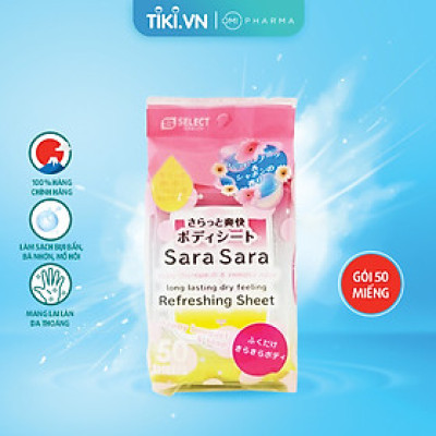 KHĂN ƯỚT DƯỠNG ẨM SARA S SELECT (HƯƠNG HOA THIÊN NHIÊN)