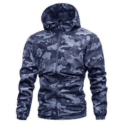 ÁO KHOÁC DÙ NAM HỌA TIẾT LẠ CÓ NÓN