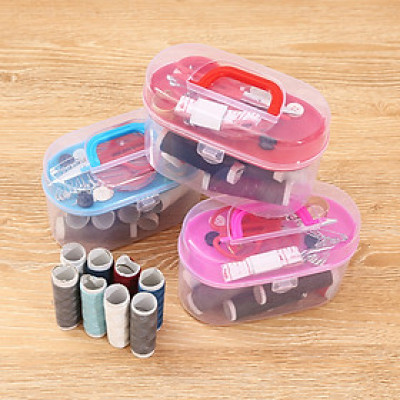Bộ Kim Chỉ May Vá Đa Năng 2 Tầng – Có Kéo, Kim, Chỉ Nhiều Màu, Thước, Khuy Áo
