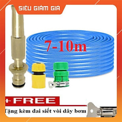 Bộ dây vòi xịt nước rửa xe, tưới cây . tăng áp 3 lần, loại 7m, 10m 206587 cút sập 