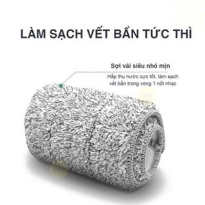 Combo 2 Bông Lau Nhà Thay Thế Cho Bộ Lau Nhà Tự Vắt 2 Ngăn Kích Thước 32 x12cm