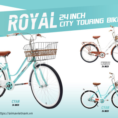 Xe Đạp Mini AIMA Royal 24/26 inch 2 màu Thông Dụng , Thời Trang