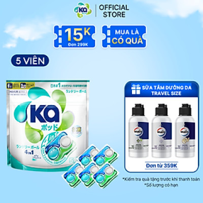 Túi Viên Giặt Xả Đa Năng 4 Trong 1 KA Universal (5 Viên/ Túi)