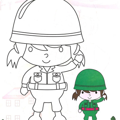 Bé Tô Màu Chú Bộ Đội