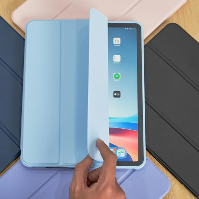 Bao da Cho IPAD Pro 11 inch M4 2024 Air 5/Air 4 10.9/ Pro 11 inch/Gen 9 8 7th 10.2/Gen 10 hiệu  WIWU Classic II mặt lưng dẻo chống sốc chống va đập có khay đựng bút - Hàng chính hãng