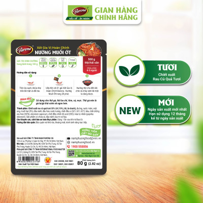 Gia Vị Nướng Muối Ớt Barona 80g ướp ngon chuẩn vị không cần nêm nếm