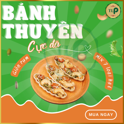 BÁNH THUYỀN MIX HẠT TÂN LỘC PHÁT COMBO 2 BỊCH - MỖI BỊCH 500G