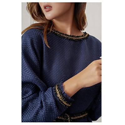 Váy liền nữ kiểu dạ tweed  2NDDATE DR059