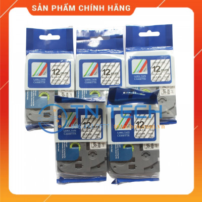 Nhãn In Tz2-131 - Đen nền trong 12mm x 8m - Dùng cho máy in BROTHER - AIMO - PUTY [Hàng nhập khẩu]