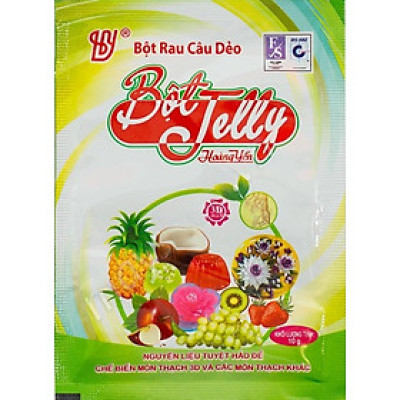 Bột rau câu dẻo (Jelly) 10g Hoàng Yến Hải Phòng, hàng mới, chuẩn chính hãng 100%