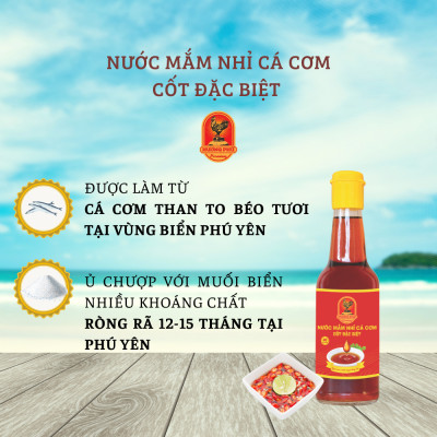 Nước mắm nhỉ cá cơm Hương Phú 40 độ đạm 300ML - Thùng 6 chai - Cốt Đặt Biệt