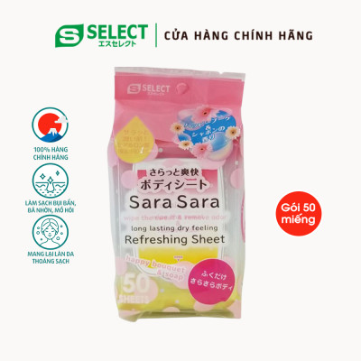 KHĂN ƯỚT DƯỠNG ẨM SARA SARA S SELECT (HƯƠNG HOA THIÊN NHIÊN)
