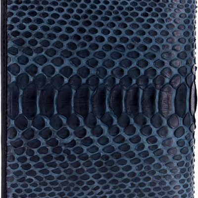 Ví Nam Da Trăn Kiểu Đứng Huy Hoàng HT2310 (12.5 x 10 cm) - Xanh Đậm